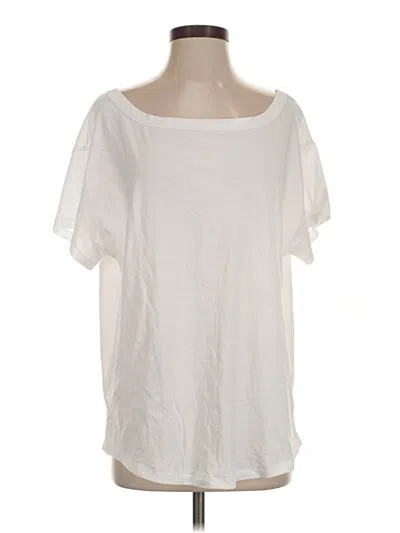Pre-owned Fabletics Short Sleeve T-shirt In Ivory