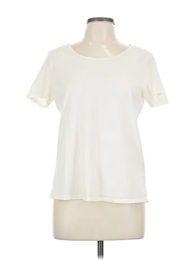 Pre-owned Fabletics Short Sleeve T-shirt In Ivory