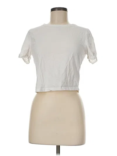 Pre-owned Fabletics Short Sleeve T-shirt In Ivory