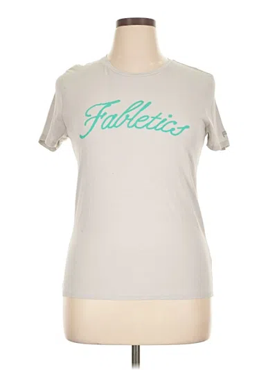 Pre-owned Fabletics Short Sleeve T-shirt In Silver