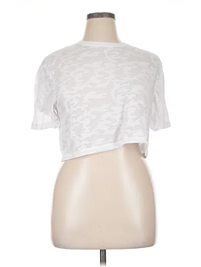 Pre-owned Fabletics Short Sleeve T-shirt In White