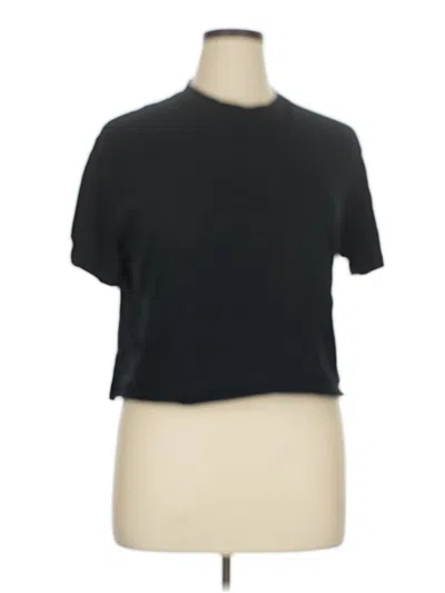 Pre-owned Fabletics Short Sleeve Turtleneck In Black