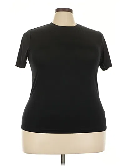 Pre-owned Fabletics Short Sleeve Turtleneck In Black