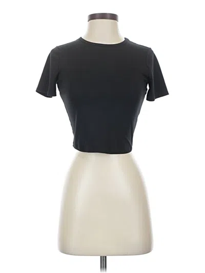 Pre-owned Fabletics Short Sleeve Turtleneck In Black