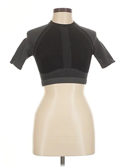Pre-owned Fabletics Short Sleeve Turtleneck In Gray