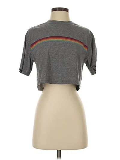 Pre-owned Fabletics Short Sleeve Turtleneck In Gray