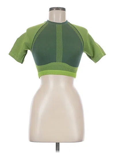 Pre-owned Fabletics Short Sleeve Turtleneck In Green