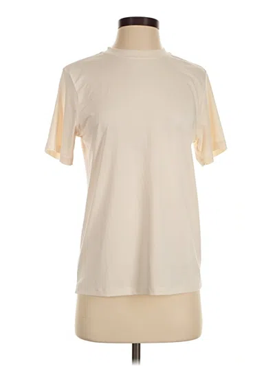 Pre-owned Fabletics Short Sleeve Turtleneck In Ivory