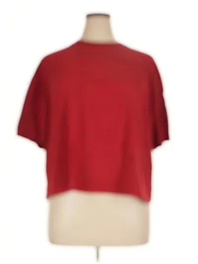 Pre-owned Fabletics Short Sleeve Turtleneck In Red
