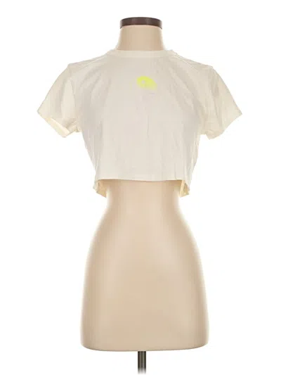 Pre-owned Fabletics Short Sleeve Turtleneck In White