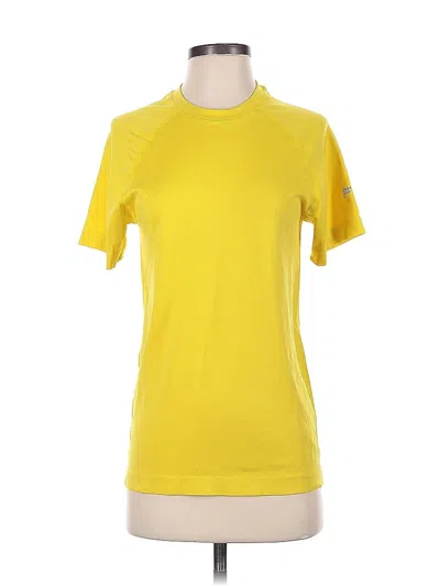 Pre-owned Fabletics Short Sleeve Turtleneck In Yellow