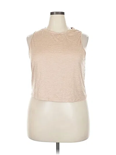 Pre-owned Fabletics Sleeveless T-shirt In Brown