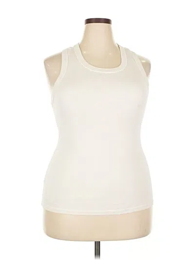 Pre-owned Fabletics Sleeveless T-shirt In White