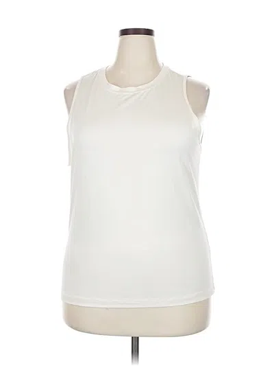 Pre-owned Fabletics Sleeveless T-shirt In White