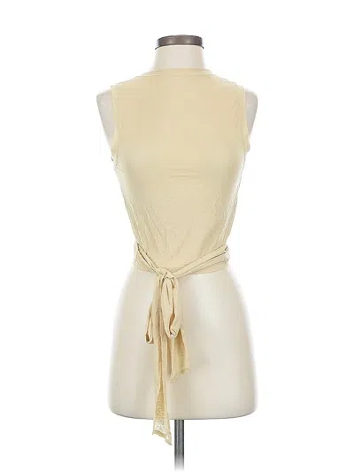 Pre-owned Fabletics Sleeveless T-shirt In Yellow