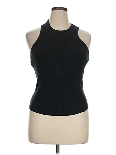 Pre-owned Fabletics Sleeveless Top Black Halter Neckline Tops