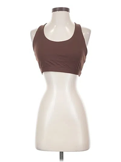 Pre-owned Fabletics Sleeveless Top Brown Halter Neckline Tops