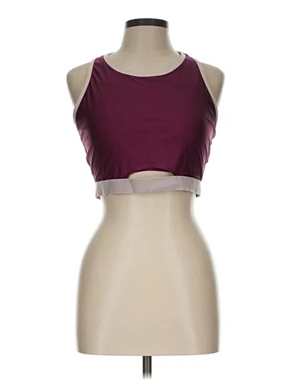 Pre-owned Fabletics Sleeveless Top Burgundy Halter Neckline Tops