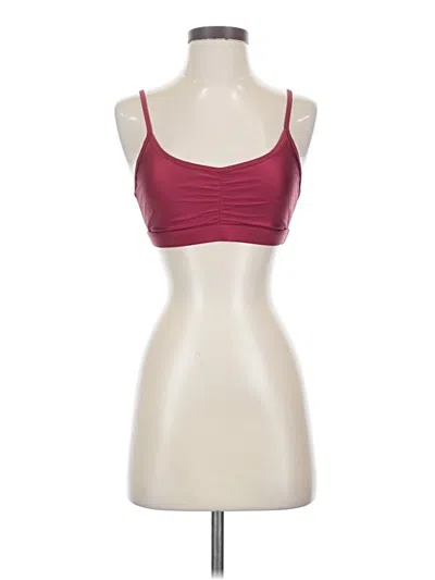 Pre-owned Fabletics Sleeveless Top Burgundy Sweetheart Neckline Tops