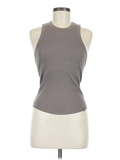 Pre-owned Fabletics Sleeveless Top Gray Halter Neckline Tops