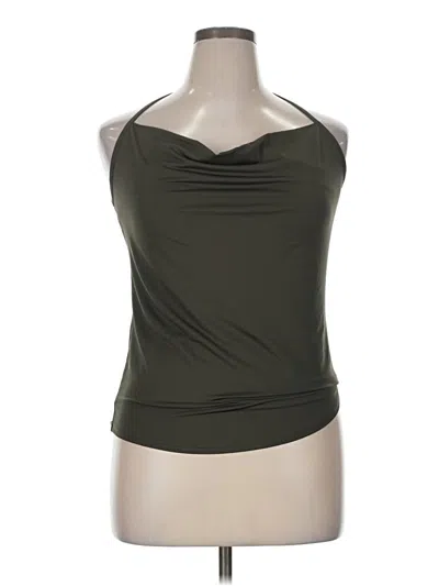 Pre-owned Fabletics Sleeveless Top Green Strapless Neckline Tops