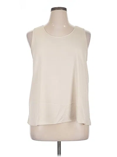Pre-owned Fabletics Sleeveless Top Ivory Halter Neckline Tops In White