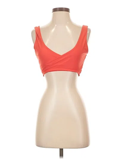Pre-owned Fabletics Sleeveless Top Orange Sweetheart Neckline Tops