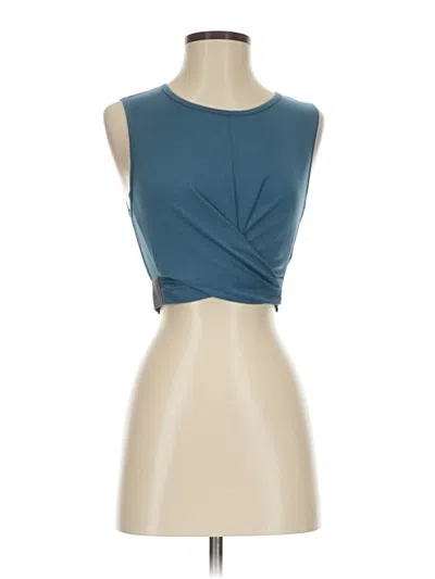 Pre-owned Fabletics Sleeveless Top Teal Strapless Neckline Tops