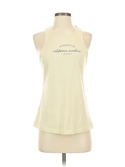 Pre-owned Fabletics Sleeveless Top Yellow Halter Neckline Tops
