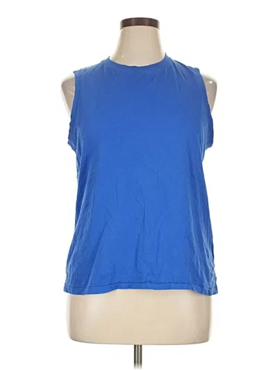 Pre-owned Fabletics Sleeveless T-shirt In Blue