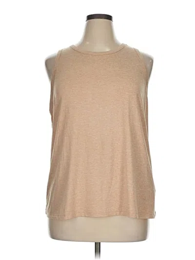 Pre-owned Fabletics Sleeveless T-shirt In Brown
