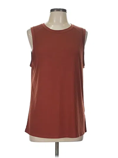 Pre-owned Fabletics Sleeveless T-shirt In Brown