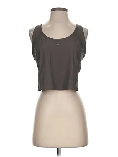 Pre-owned Fabletics Sleeveless T-shirt In Brown