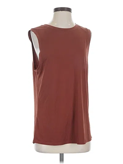 Pre-owned Fabletics Sleeveless T-shirt In Brown