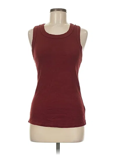 Pre-owned Fabletics Sleeveless T-shirt In Burgundy