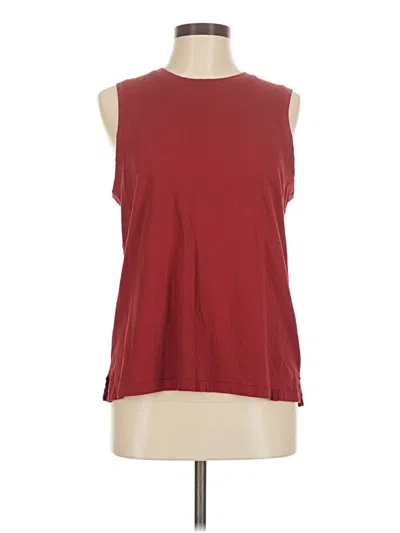 Pre-owned Fabletics Sleeveless T-shirt In Burgundy