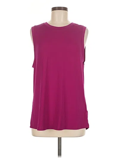 Pre-owned Fabletics Sleeveless T-shirt In Burgundy