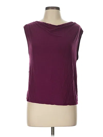 Pre-owned Fabletics Sleeveless T-shirt In Burgundy