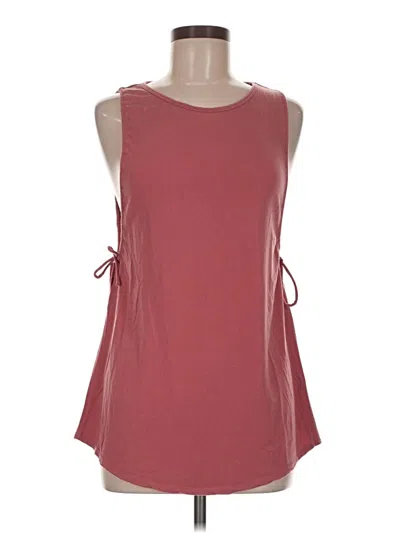 Pre-owned Fabletics Sleeveless T-shirt In Burgundy