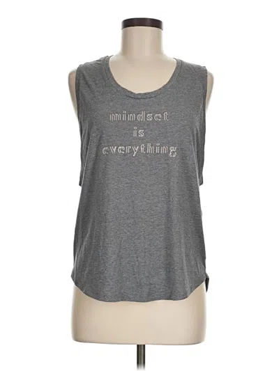 Pre-owned Fabletics Sleeveless T-shirt In Gray