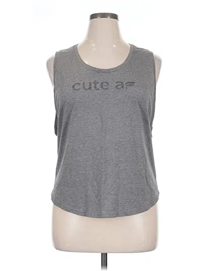 Pre-owned Fabletics Sleeveless T-shirt In Gray