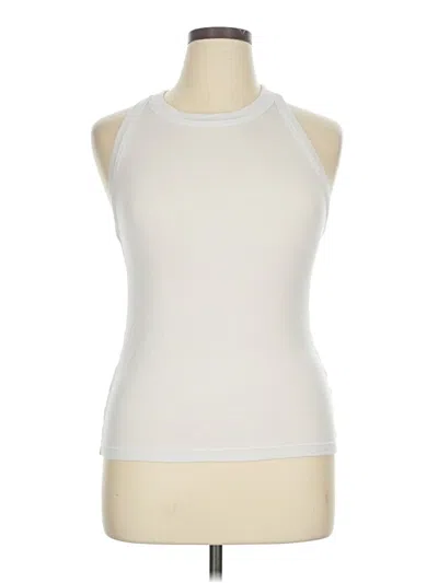 Pre-owned Fabletics Sleeveless T-shirt In Ivory