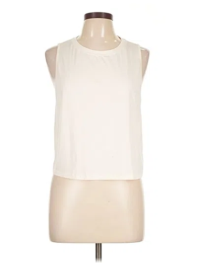 Pre-owned Fabletics Sleeveless T-shirt In Ivory
