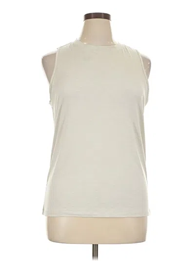 Pre-owned Fabletics Sleeveless T-shirt In Ivory