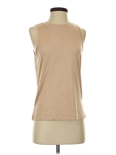 Pre-owned Fabletics Sleeveless T-shirt In Tan