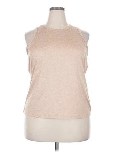 Pre-owned Fabletics Sleeveless T-shirt In Tan