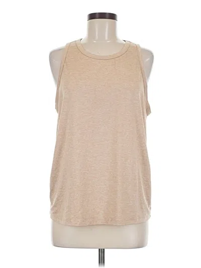 Pre-owned Fabletics Sleeveless T-shirt In Tan