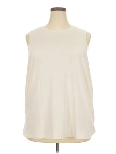 Pre-owned Fabletics Sleeveless T-shirt In White