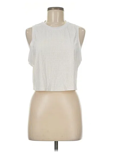 Pre-owned Fabletics Sleeveless T-shirt In White