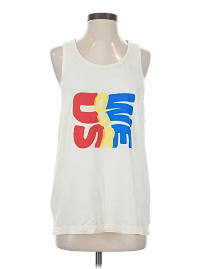 Pre-owned Fabletics Sleeveless T-shirt In White